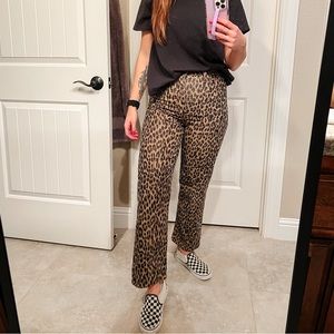 Levi’s leopard Ribcage Straight corduroy jean